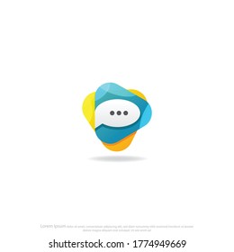Play Chat Logo Design Vector For Your Company Or Agency