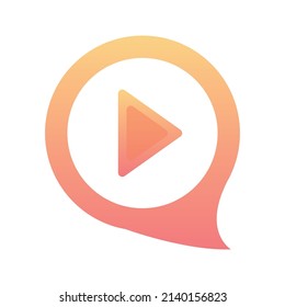 play chat logo element design template icon