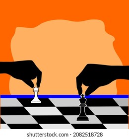 play chess vector design illustration