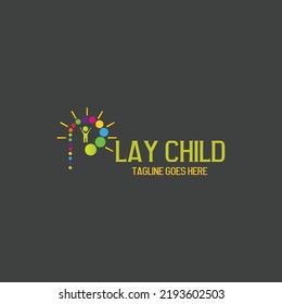 Play child logo design template .Vector illustration