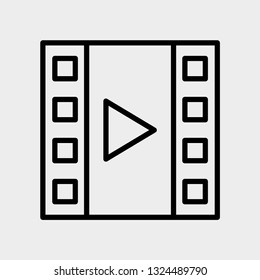 Play cinema concept line icon. Simple element illustration. Play cinema concept outline symbol design. Can be used for web and mobile UI/UX . Modern vector style