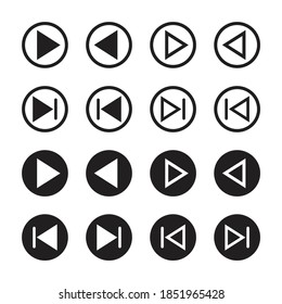 Play Circle Black, Forward Play Icon Vector
