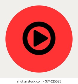 Play Circle navigation button.Vector illustration.