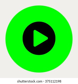 Play Circle navigation button.Vector illustration.