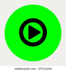 Play Circle navigation button.Vector illustration.