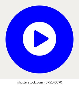 Play Circle navigation button.Vector illustration.