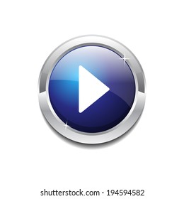 Play Circular Vector Blue Web Icon Button