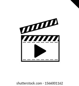 play clapper board logo design, clapper board logo design inspiration