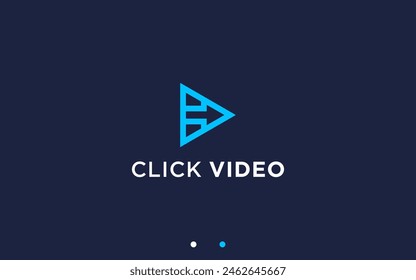 play click logo design vector silhouette illustration