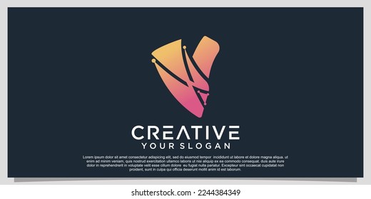 Play colorful logo gradient colorful logo design Premium Vector Part 7