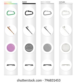 Play, competitions, Victory and other web icon in cartoon style.Training, gym, playground icons in set collection.