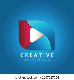 Toca el diseño creativo del logo, medios sociales, multimedia, grabador.