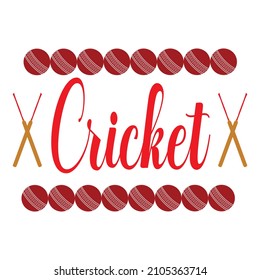 Diseño de camisetas para vectores de cricket