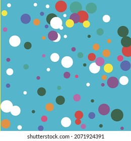 Play Dark Kids White Green Pink Textile. Red Orange Indigo Purple Children Background. Multicolor Circles Yellow Color Polka Dots Design Pic. Pastel Rainbow Turquoise Blue Colorful Print.