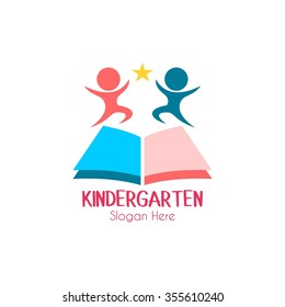 Play Design,kids Logo,kindergarten And School Logo,learning And Education,Vector Logo Template