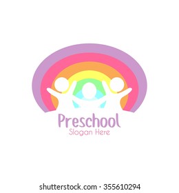 Play Design,kids Logo,kindergarten And School Logo,learning And Education,Vector Logo Template