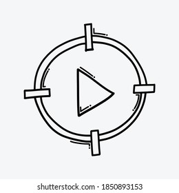 play doodle vector icon. Drawing sketch illustration hand drawn line.