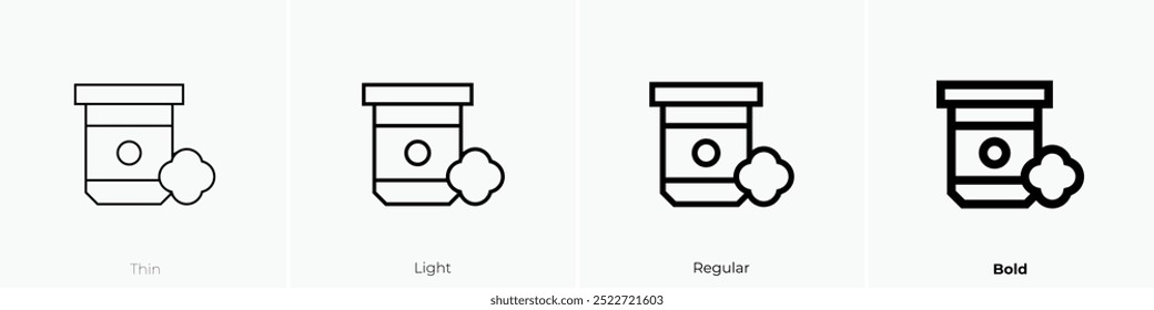 play dough icon. Thin, Light Regular And Bold style design isolated on white background