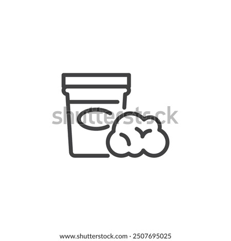 Play Dough line icon. linear style sign for mobile concept and web design. Modeling clay outline vector icon. Symbol, logo illustration. Vector graphics