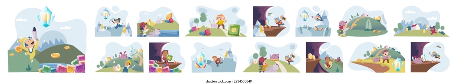 Play to earn games created on basis of blockchain project with elements of NFT, main purpose of earning. Player earn money by playing. Virtual character development business. Cryptocurrency game.