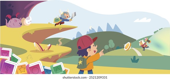 Jogar para ganhar jogos criados com base no projeto blockchain com elementos de NFT, principal objetivo de ganhar. Jogador ganhar dinheiro jogando. Negócio de desenvolvimento virtual de caracteres. Jogo de criptomoeda.