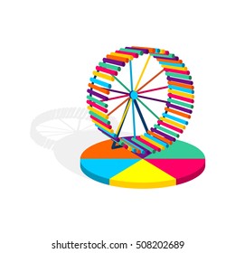 Play equipment. Playground. Children's playground equipment. Flat. Vector illustration EPS 10. Isolated on white background.