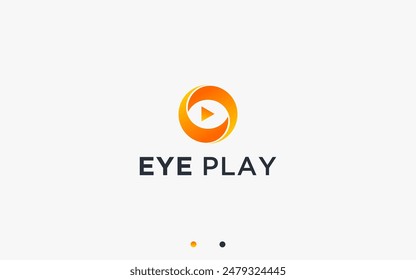 play with eyes logo design vector silhouette illustration