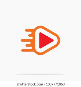 Play fast Icon Logo Design Element vector illustration.