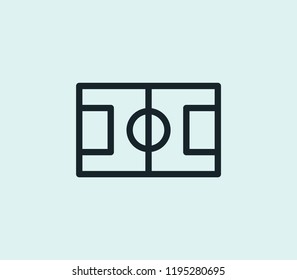 Play field icon line isolated on clean background. Play field icon concept drawing icon line in modern style. Vector illustration for your web mobile logo app UI design.