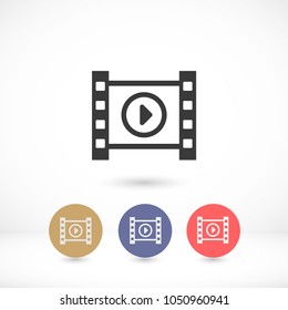 Play the film  vector icon