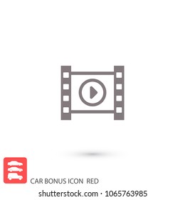 Play the film  vector icon