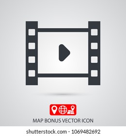 Play the film  vector icon