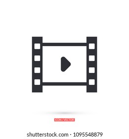 Play the film  vector icon