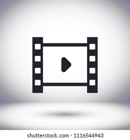 Play the film  vector icon