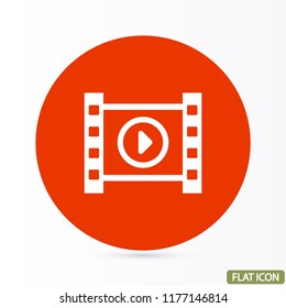 Play the film  vector icon