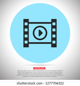 Play the film  vector icon