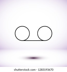 Play the film  vector icon 