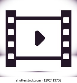 Play the film  vector icon