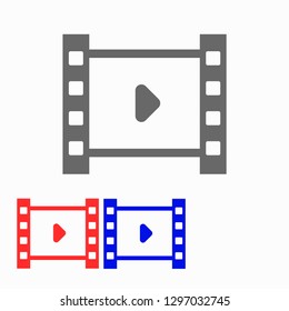 Play the film  vector icon