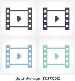 Play the film  vector icon