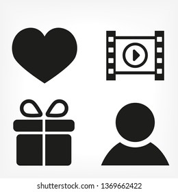 Play the film  vector icon