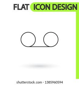 Play the film  vector icon  , lorem ipsum Flat design