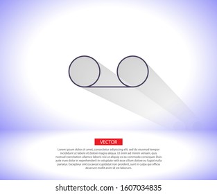 Play the film vector icon , lorem ipsum Flat design