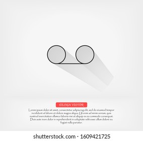Play the film vector icon , lorem ipsum Flat design