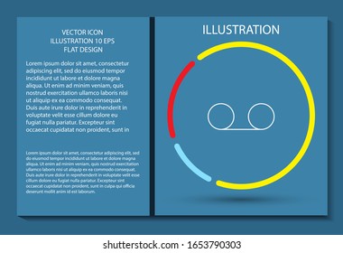 Play the film vector icon , lorem ipsum Flat design