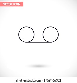 Play the film vector icon , lorem ipsum Flat design