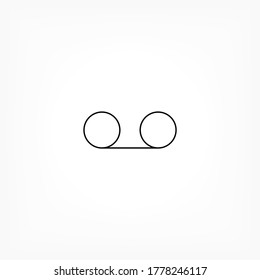 Play the film vector icon , lorem ipsum Flat design