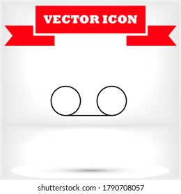 Play the film vector icon , lorem ipsum Flat design