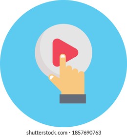 play flat circle without  shadow icon