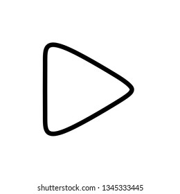 play flat design icon line
